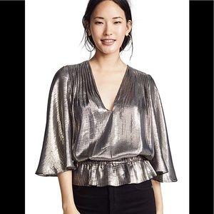 NWT RAMY BROOK Tonya Metallic Top - Small